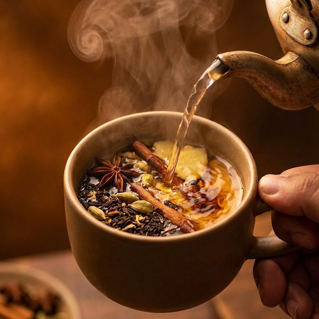 Botanical ingredients arranged for a warm daily ritual
